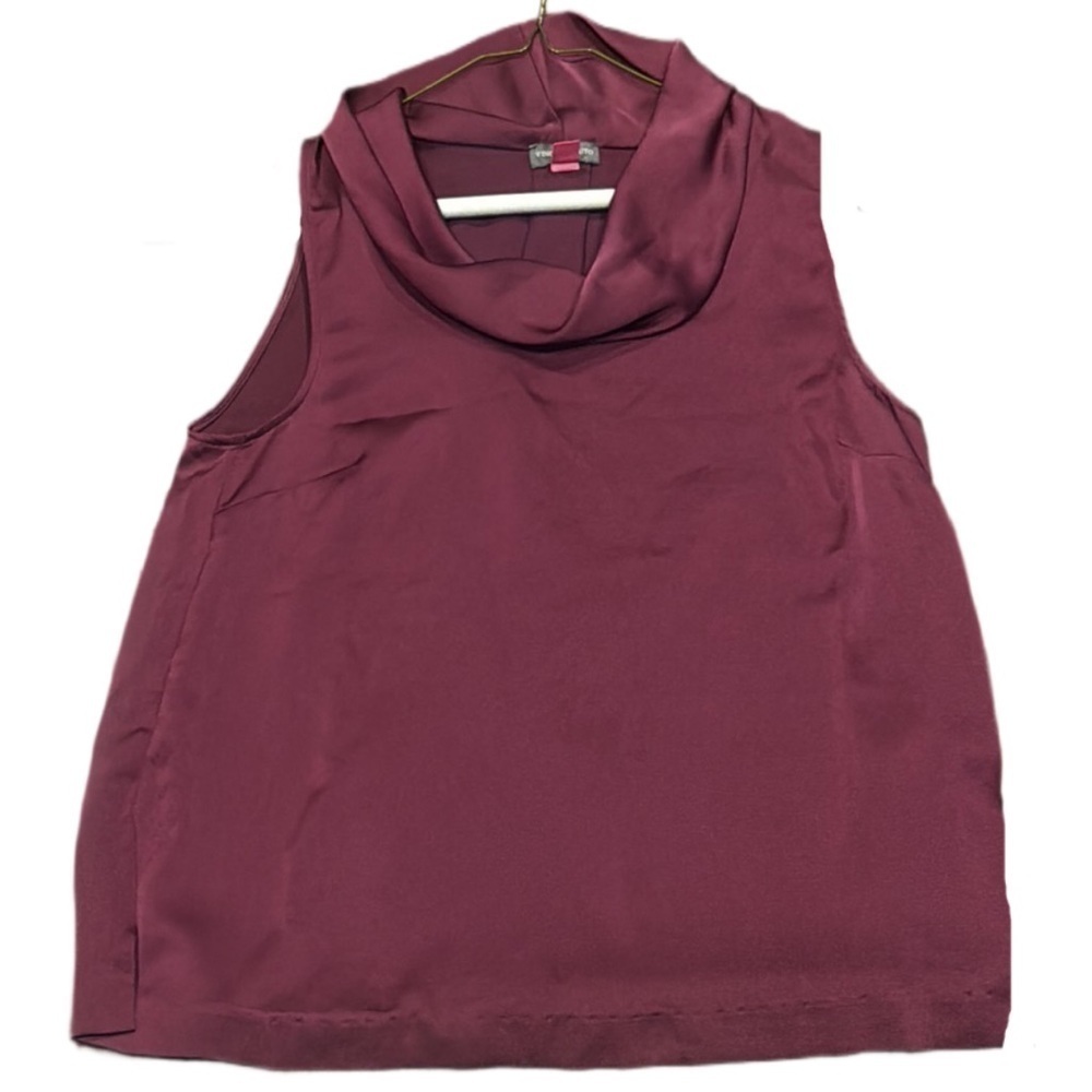 XS Vince Camuto Elegant Gorgeous Sleeveless Burgundy Top